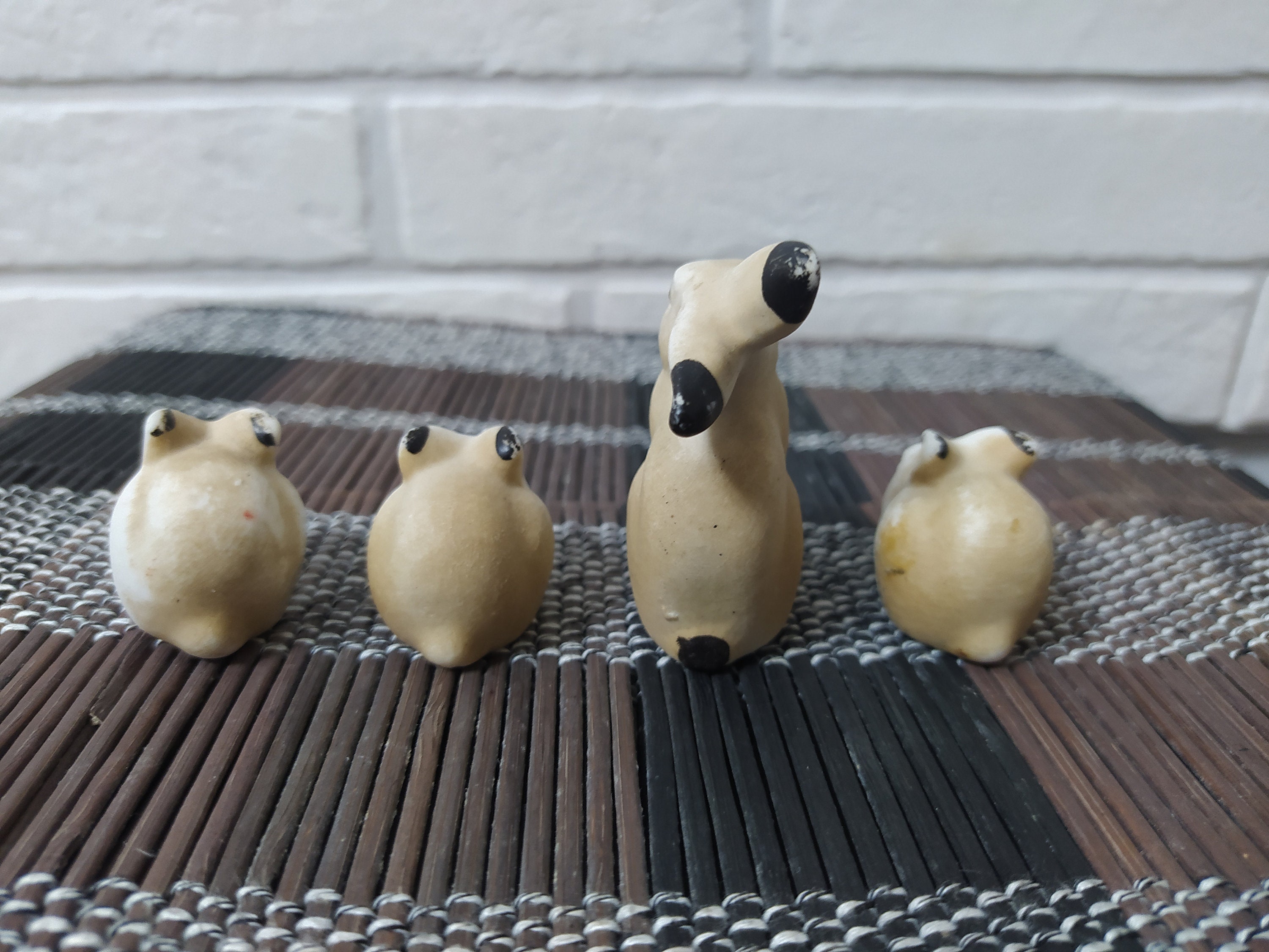 Vtg Set of 4 Bunny Rabbit Family Figurines/soviet Art Pottery - Etsy