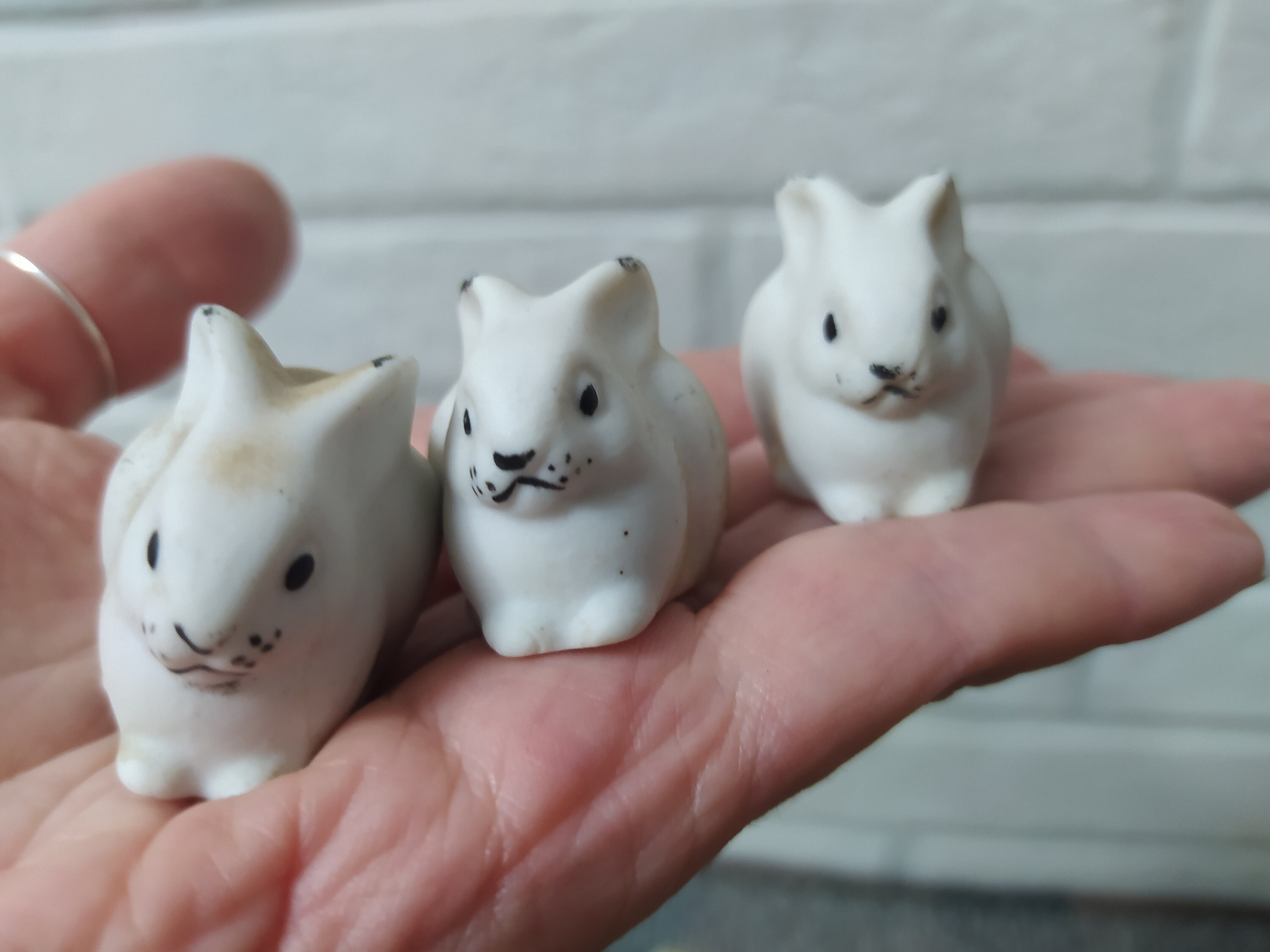 Vtg Set of 4 Bunny Rabbit Family Figurines/soviet Art Pottery Mother ...