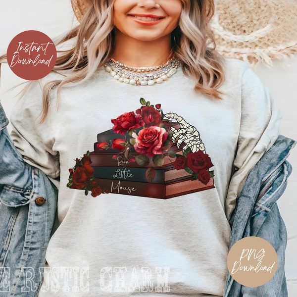 Run Little Mouse Sublimation Design, Dark Romance, Booktok, Smuthood, Smut designs, Zade Meadows, Roses Books PNG