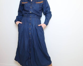 long denim shirt dress