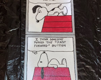 Snoopy Life Comic Painting