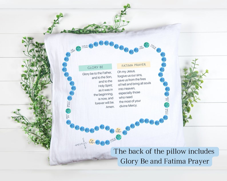 How to Pray the Rosary Prayer Pillow for Children First Communion Gift