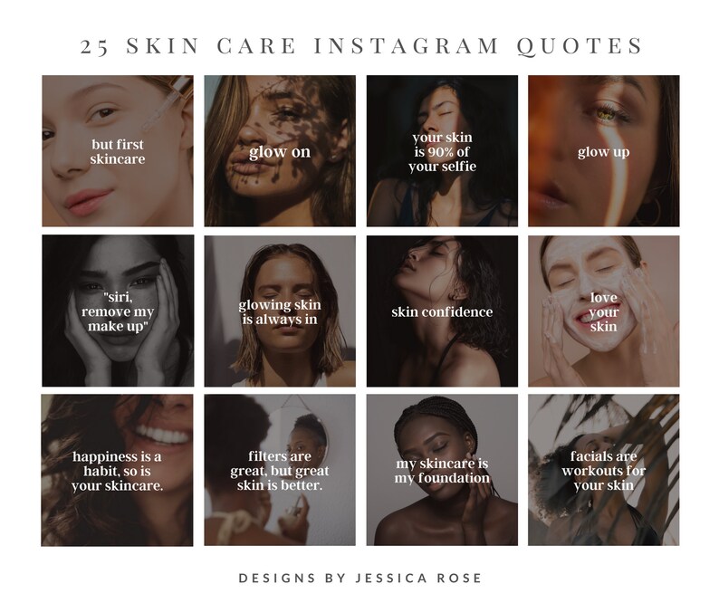 25 Ready to Use Skin Care Instagram Posts Photo Edition. Etsy