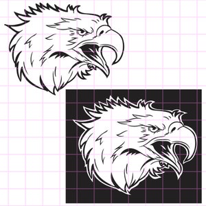 Eaglehead clipart vetor svg download digital mascote
