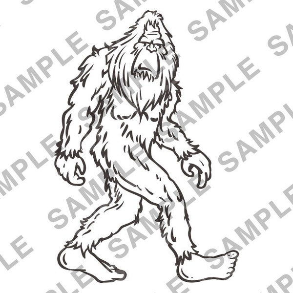 Bigfoot svg, Yeti svg, Sasquatch svg, Big Foot svg, fantasía de mascota de imágenes prediseñadas creo