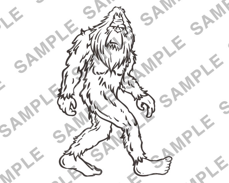 Bigfoot Svg, Yeti Svg, Sasquatch Svg, Big Foot Svg, Clipart Mascot