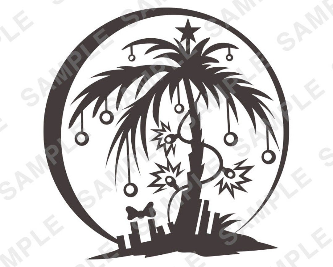 Christmas Palm Tree Xmas Tropical Beach Holidays Joy Decorations Travel