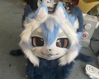 Kemono Blue Dragon Fursuit Half Suit with Accessories