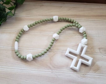 Silicone Rosary, Baby and Child's First Rosary, Baptism Gift, Sensory Toy
