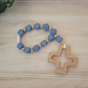 Silicone Decade Rosary, Baby and Child's First Rosary, Baptism Gift, Sensory Toy