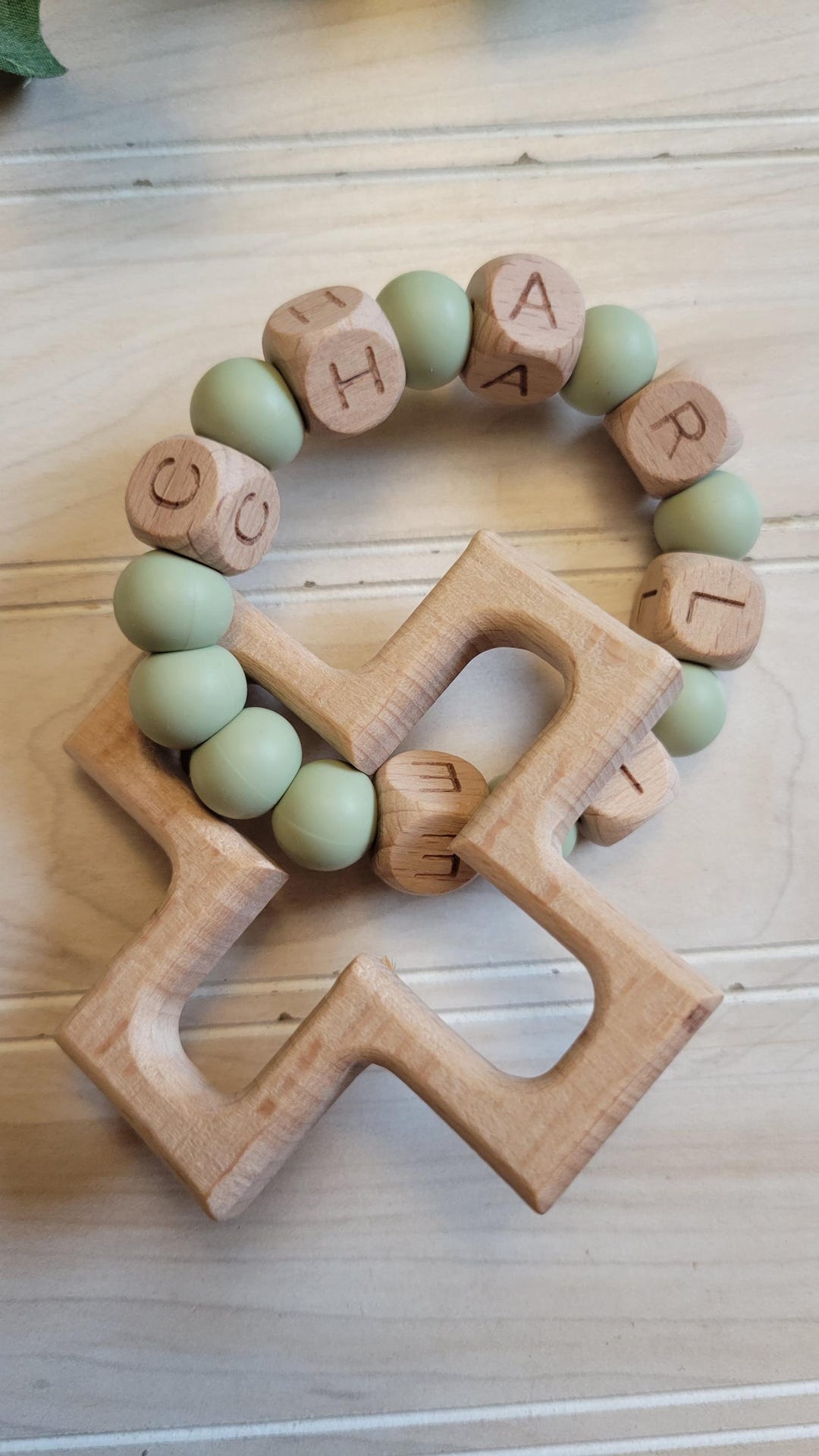 Personalized Silicone Decade Rattle Rosary, Baby and Child's First ...