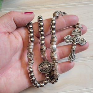Desert Camo Paracord Rosary, Heavy duty Rosary