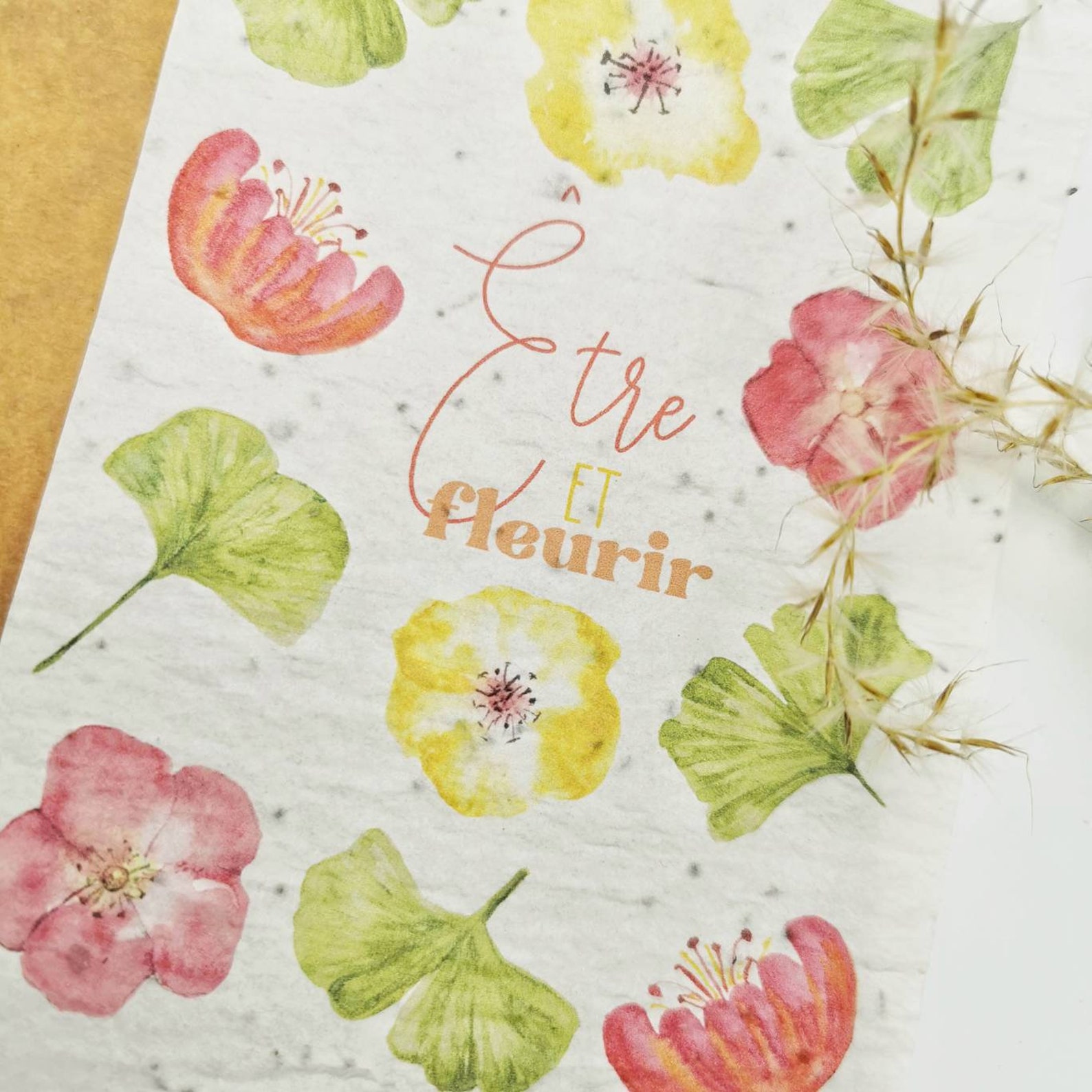 Carte à planter citation être et fleurir Etsy Carte à planter citation être et fleurir Etsy