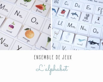 Ensemble de jeux l'alphabet - apprentissage Montessori