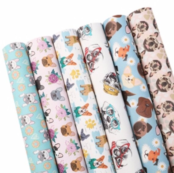Fabric Materials Exclusive Print Dog Book Character Themed Faux Leather