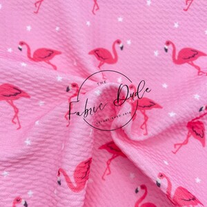 Flamingos and Stars Pink Perfect for Summer Print | SkyyDesignsCo | Bullet Liverpool Fabric Bows Top Knots Headwraps | TheFabricDude |