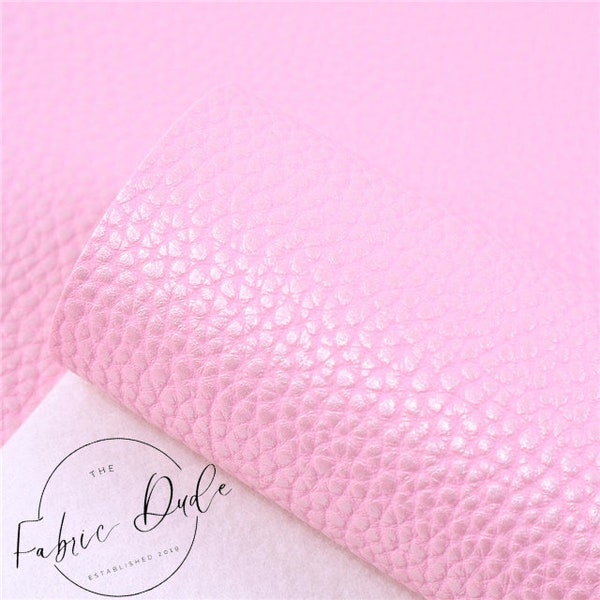 Pink Pebbled Textured Litchi sheet for diy crafts, hairbows, faux leather, bows keychains key fobs bookmarks shoes hair clips TheFabricDude