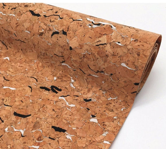 BLACKand WHITE CAMO CORK-8X12 Thin Cork Sheet, Natural cork sheet with  mesh backing, great for wallets, cell phone cases TheFabricDude