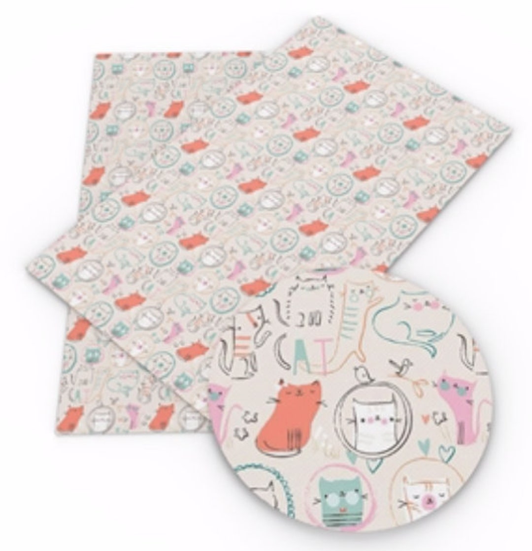 Cat Faux Leather Sheets Great for Bows and Earrings Etsy