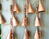 1 Buddha Windchime with cow bells, Gift Idea, Housewarming, Hostess Gift, Feng Shui, Home Decor, Patio Decor,door hanger meditation zen yoga