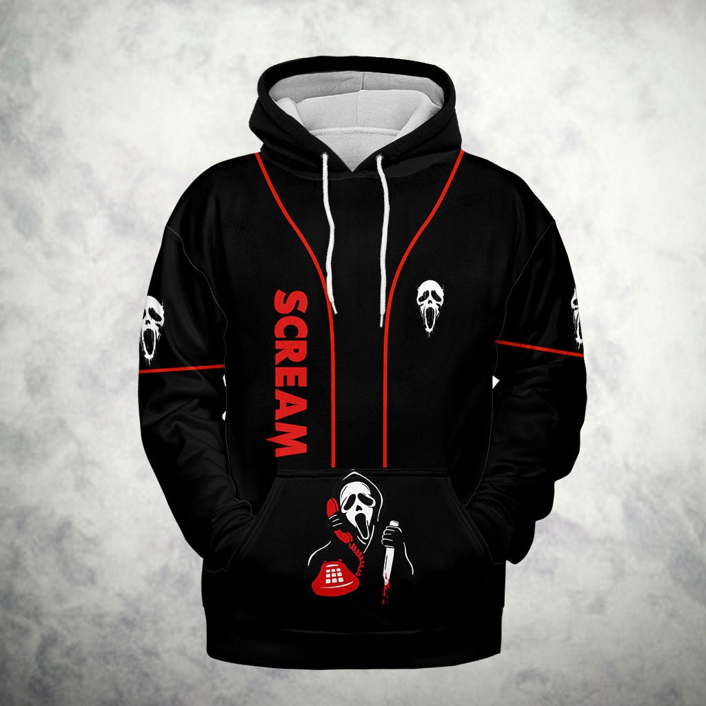 Ghost Face 3D Hoodies, Scream Ghostface Hoodies, No You Hang Up sold by