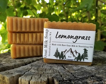 Lemongrass Goat Milk Soap - 4 Pack Soap Bars