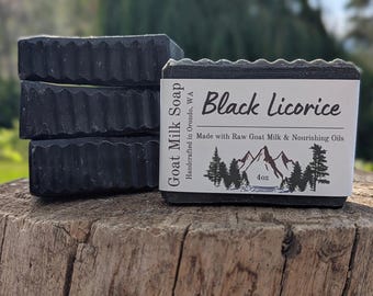 Black Licorice Goat Milk Soap 4 Pack – Unique Anise Scented Hot Process Bars