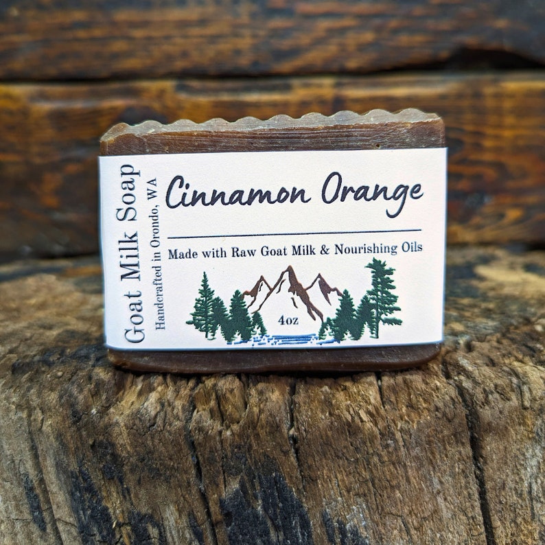 Cinnamon Orange Goat Milk Soap 4 Pack Soap Bars image 2