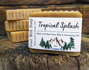 Tropical Splash Goat Milk Soap - 4 Pack