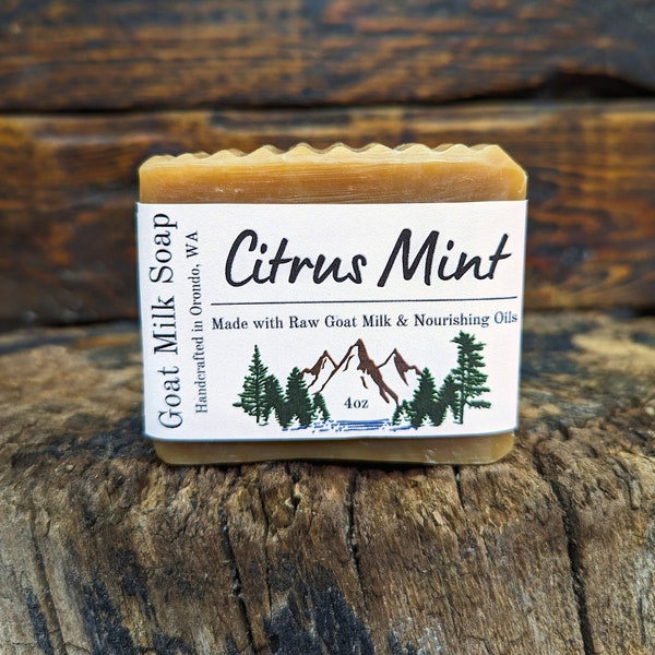 Citrus Mint Goat Milk Soap - HANDMADE