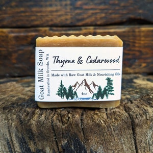 Thyme and Cedarwood Goat Milk Soap