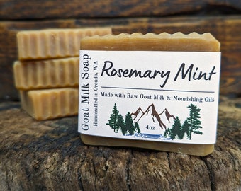 Rosemary Mint Goat Milk Soap - 4pack