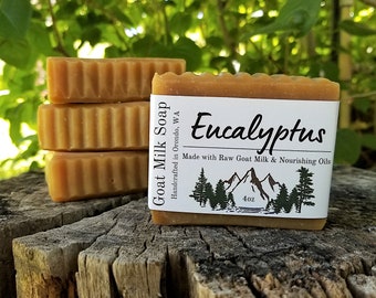 Eucalyptus Goat Milk Soap - 4 Pack Soap Bars