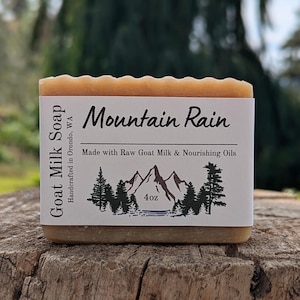 Mountain Rain Goat Milk Soap – Clean Scented Bar, Hot Process Goat Milk Soap