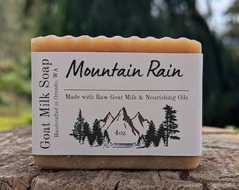 Mountain Rain Goat Milk Soap: Handcrafted, Clean Scent - For Sensitive Skin
