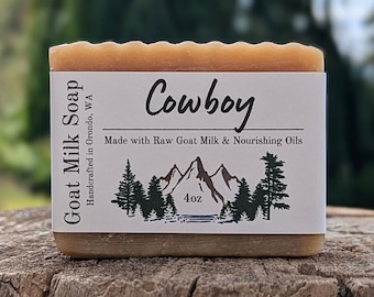 Cowboy Goat Milk Soap – Rustic Scented Handmade Soap Bar