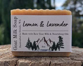 Lemon Lavender Goat Milk Soap: Uplifting Citrus Floral Bar