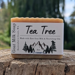 Tea Tree Goat Milk Soap – Clarifying Hot Process Soap Bar