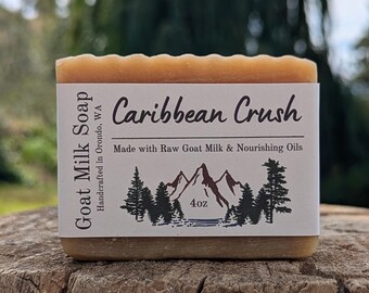 Caribbean Crush Goat Milk Soap – Tropical Scented Hot Process Bar