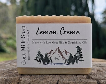Lemon Creme Goat Milk Soap - Nourishing Soap Bar