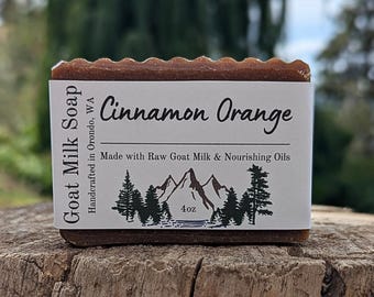 Cinnamon Orange Goat Milk Soap: Spicy Artisan Bath Bar
