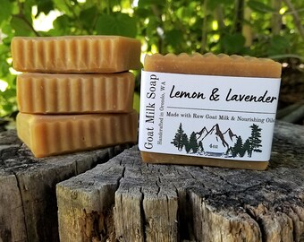 Lemon and Lavender Goat Milk Soap - 4 pack
