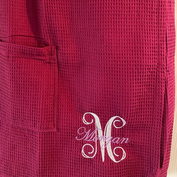 Embroidered Bath Wrap Towels Robes Christmas Gift Bridesmaid Wedding Gifts Personalized Waffle Weave