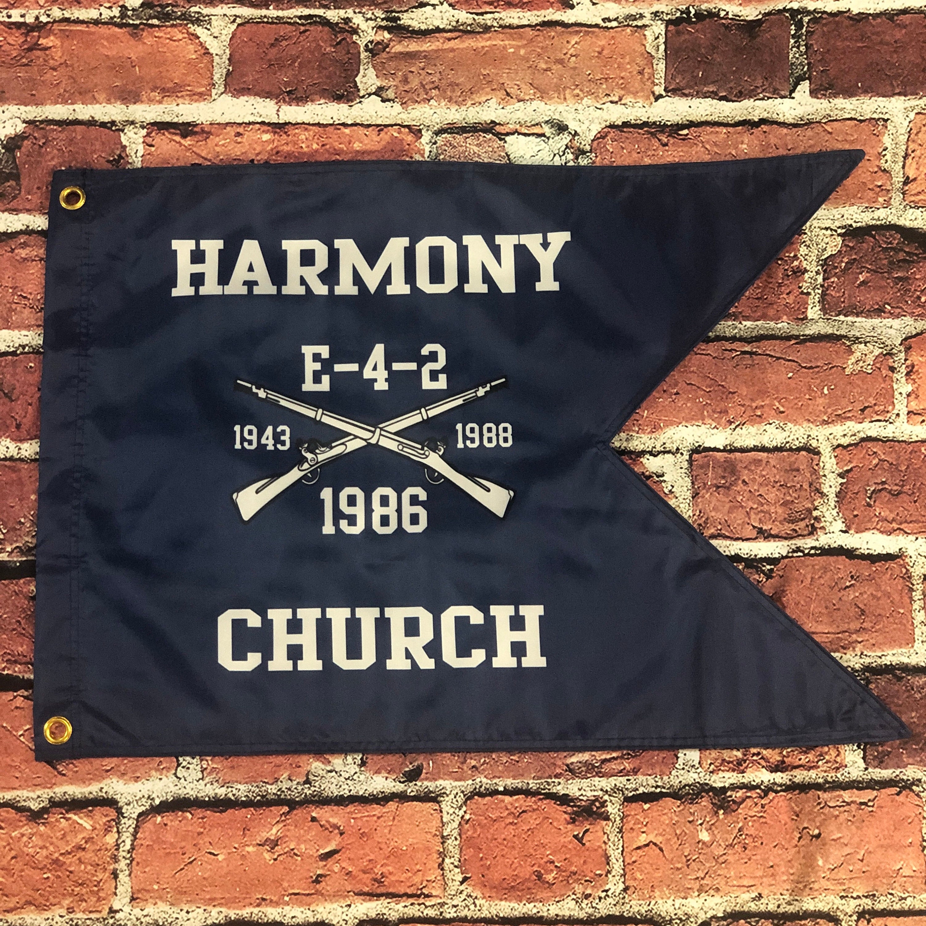 Custom Harmony Church Guidon Two Sizes 20x27 and 13x18 Etsy