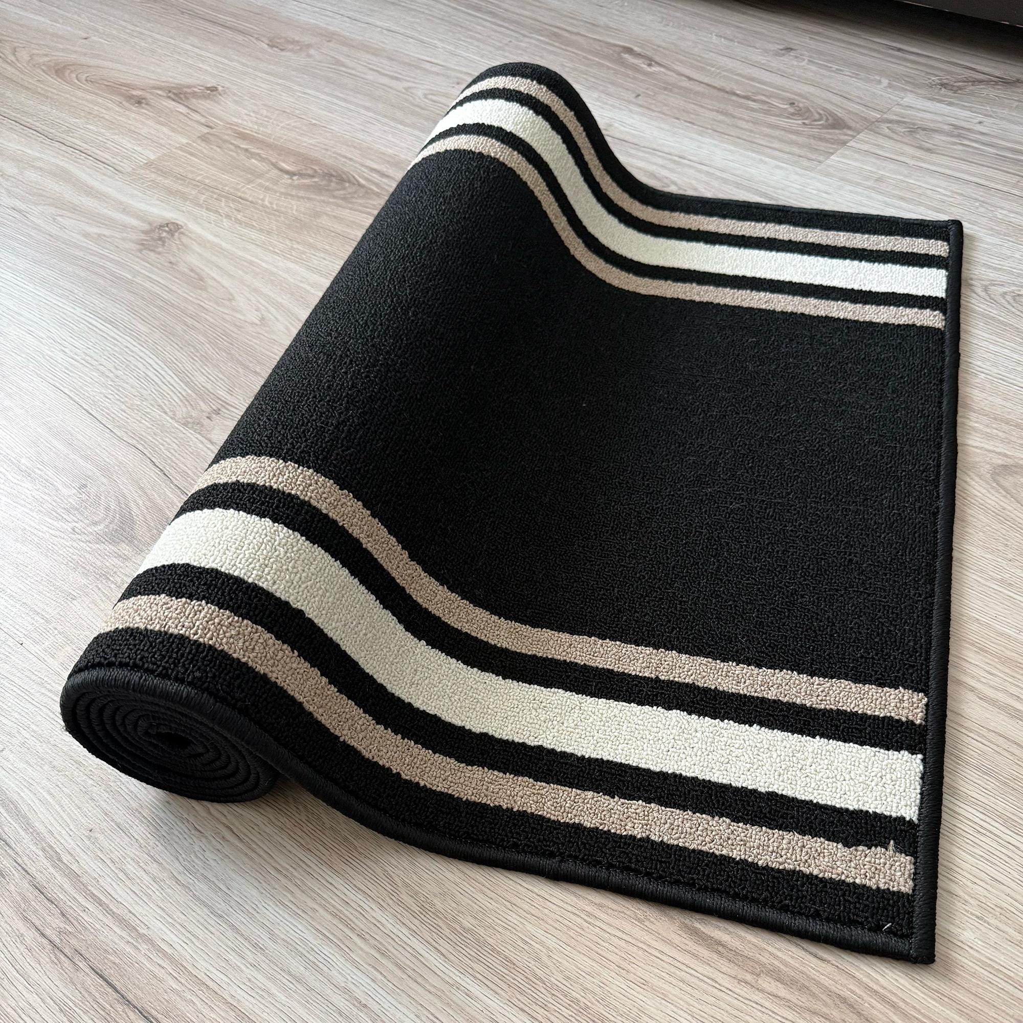 Custom Size Black Rug Runner: Non-slip Polyamide Low Pile - Etsy