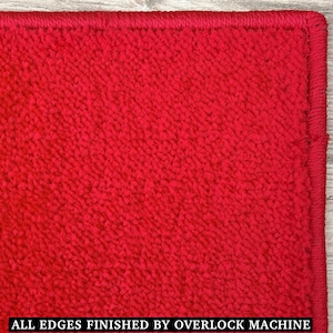 Red Olefin Rug Runner: Non-Slip, Soft Touch, Custom Size image 5