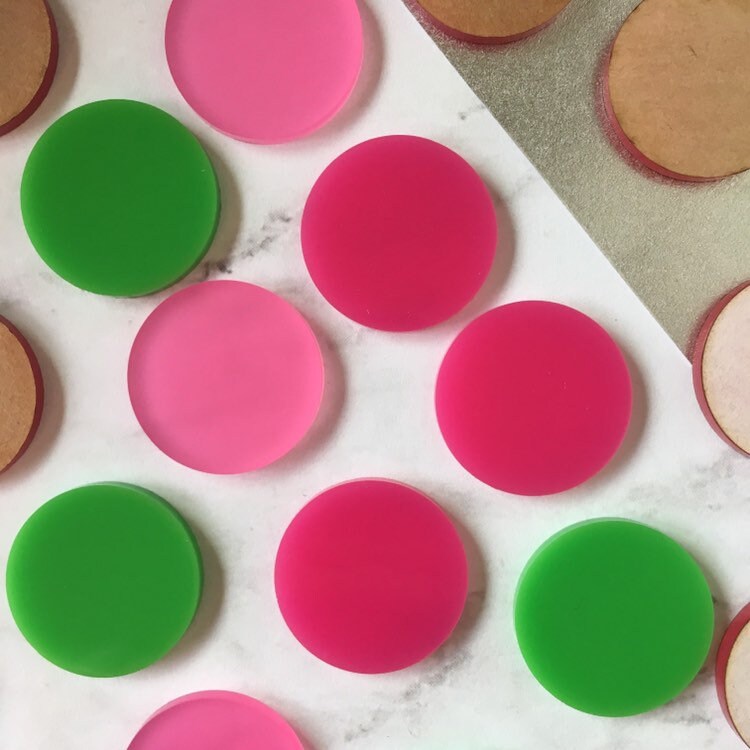 Circle Color Acrylic // Circles without Holes Acrylic Shapes Etsy