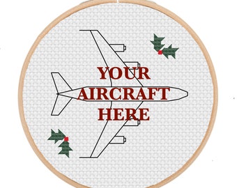 Custom Aircraft Cross Stitched/Embroidered Portrait or Ornament