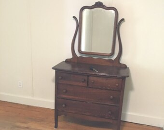 Antique Oak Dresser Etsy