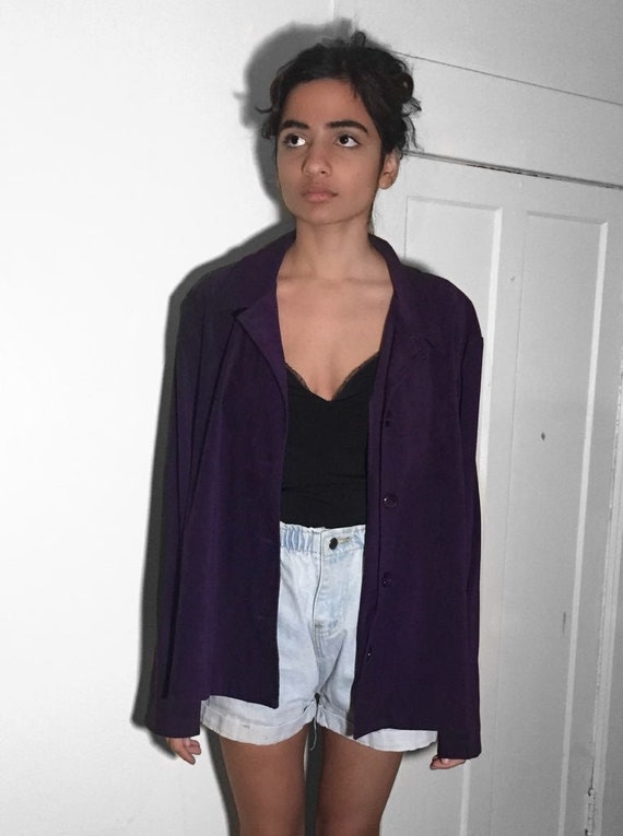 Purple Velvet Blazer